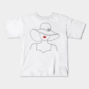 RED Lipstick  Women Fashion Design Kids T-Shirt